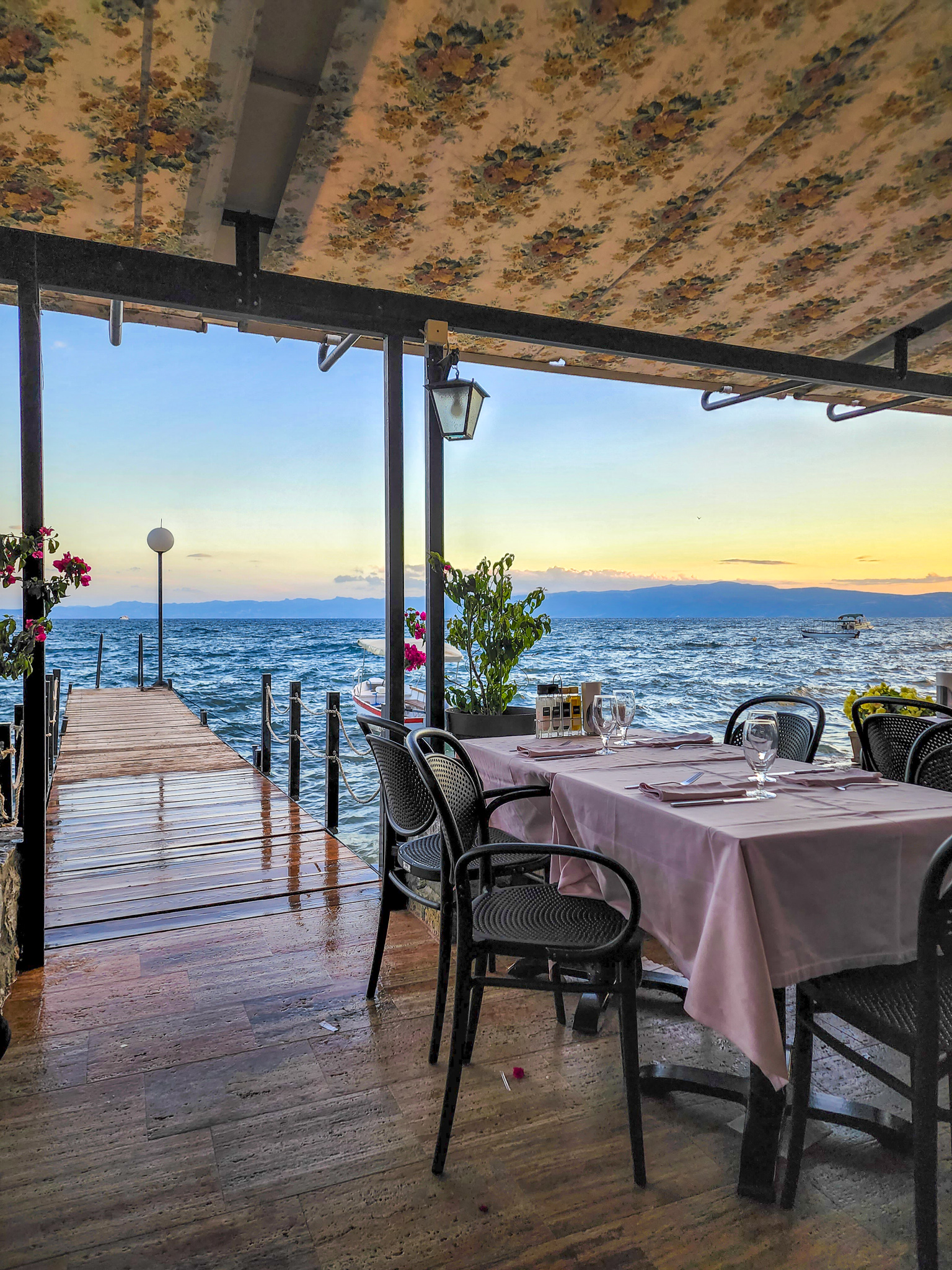 Lakeside restaurant in Ohrid